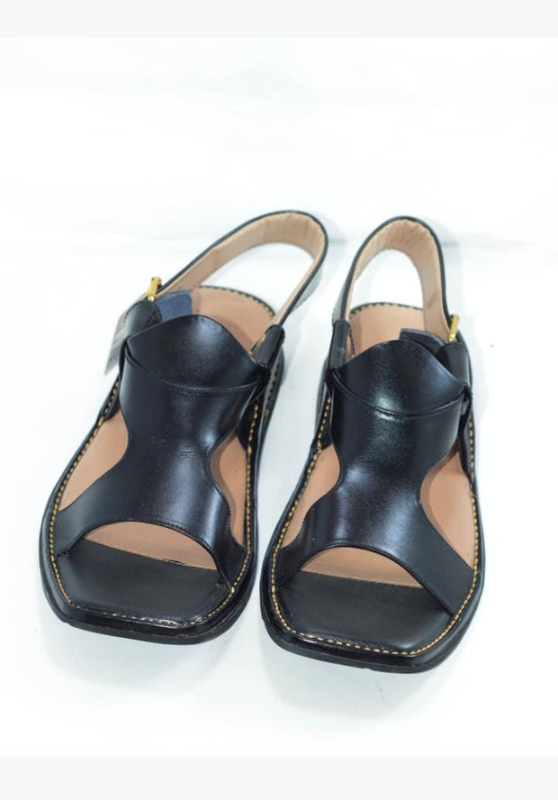 Black Panjeddar Chappal for Men